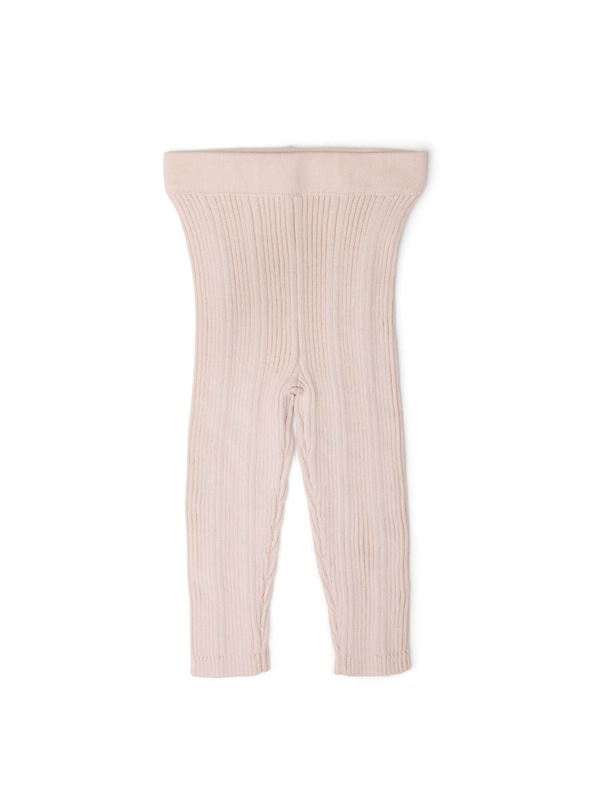 Organic Ribbed Knitted Leggings - Pink Salt