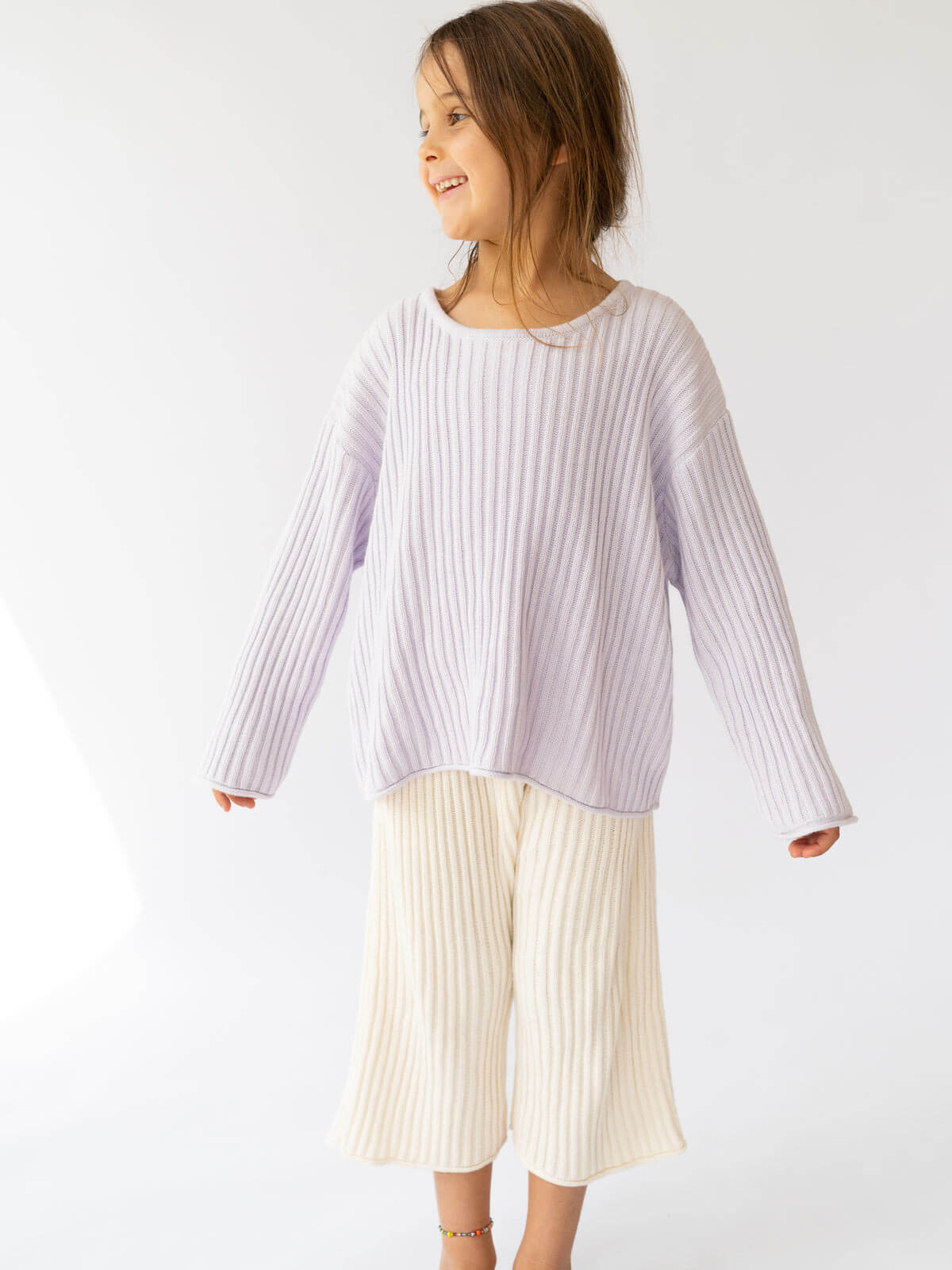 Essential Organic 3/4 Knit Pants - Vanilla