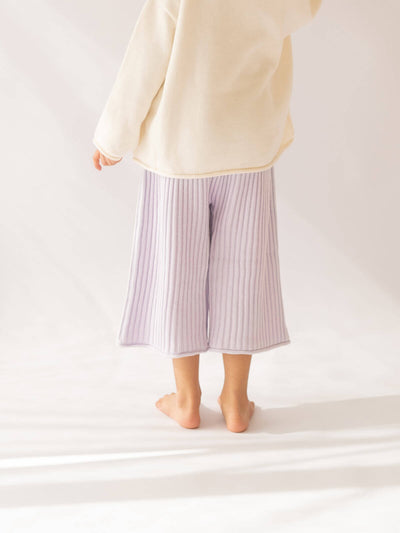 Essential Organic 3/4 Knit Pants - Lilac