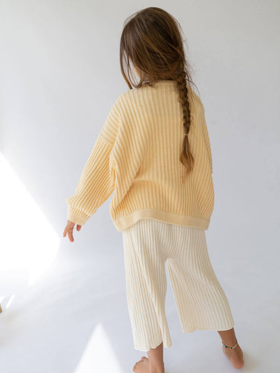 Essential Organic 3/4 Knit Pants - Vanilla