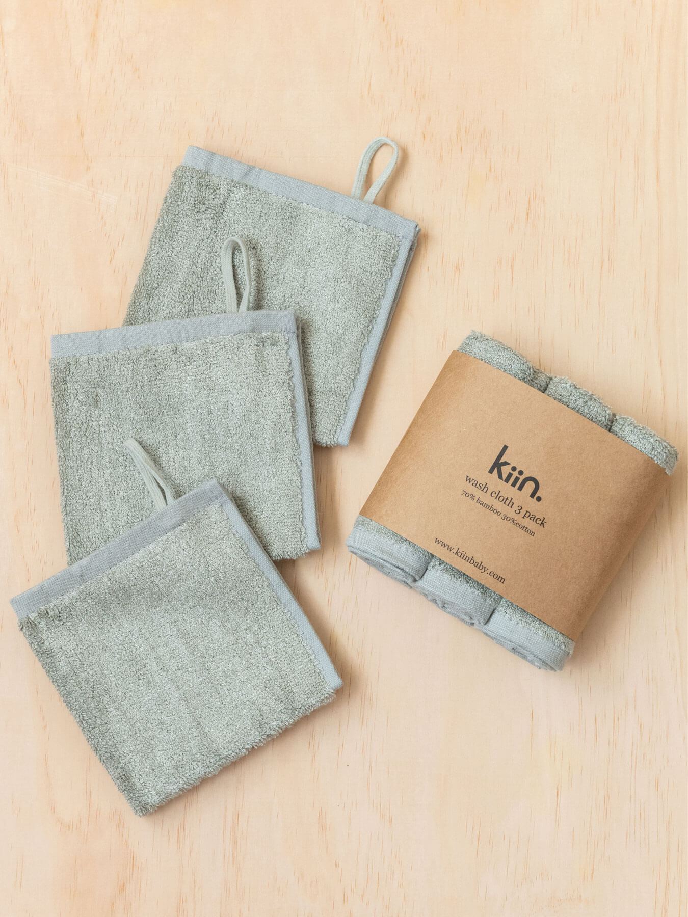 Wash Cloth 3 Pack - Sage