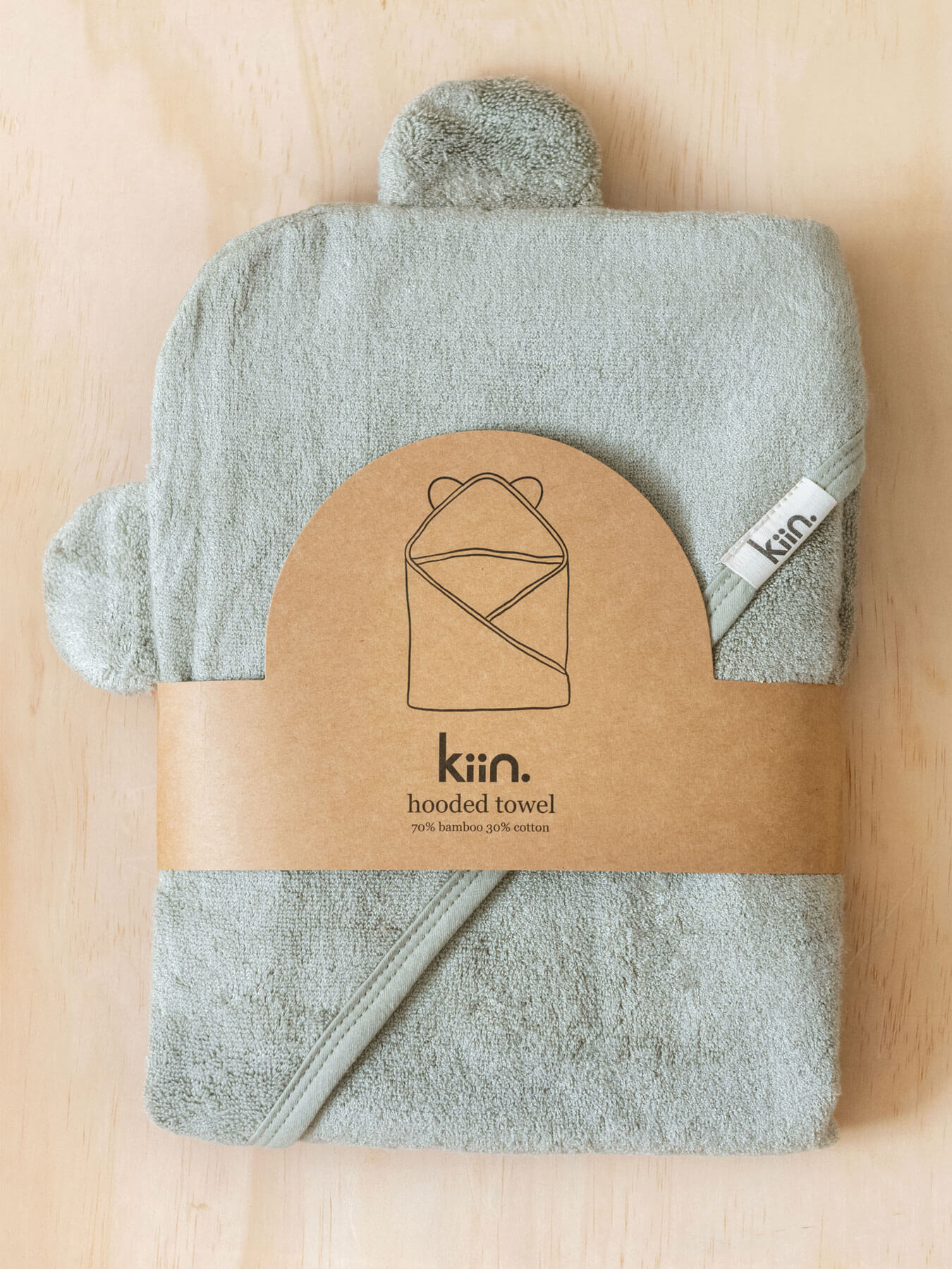 Hooded Towel - Sage