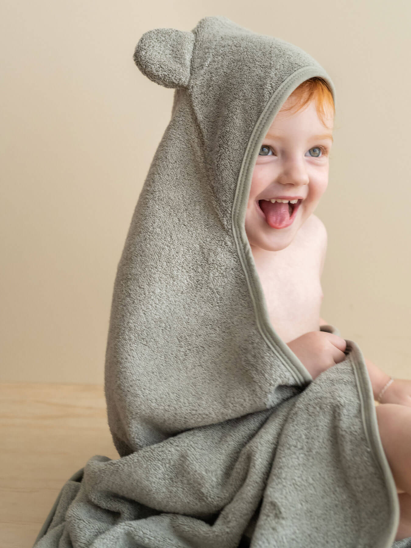 Hooded Towel - Sage