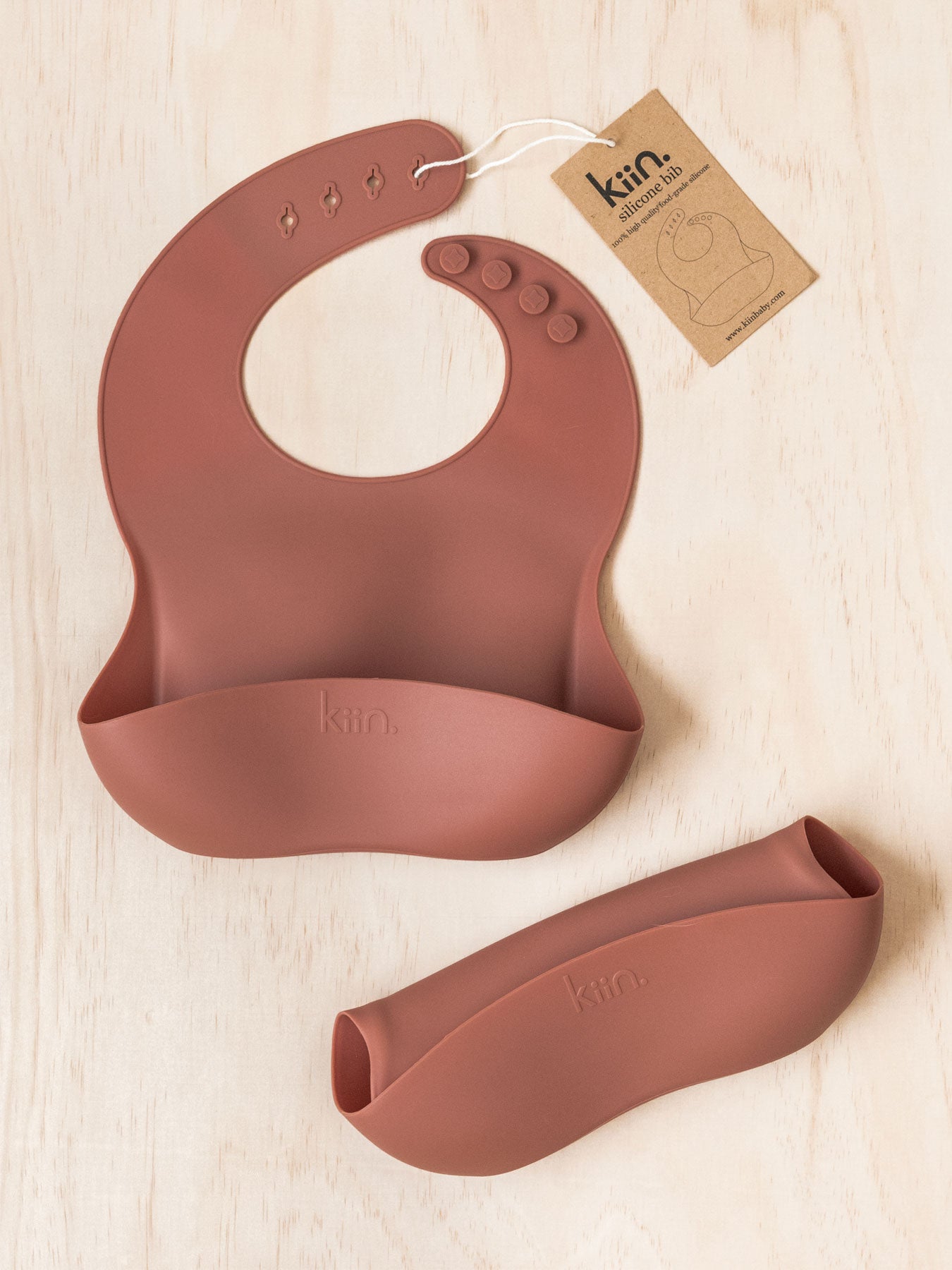 Silicone Bib - Rosewood