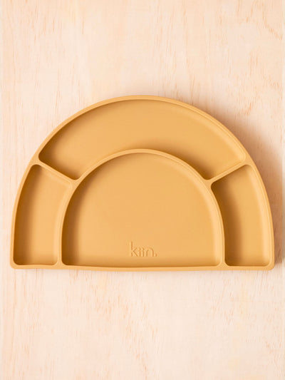 Silicone Divided Plate - Tan