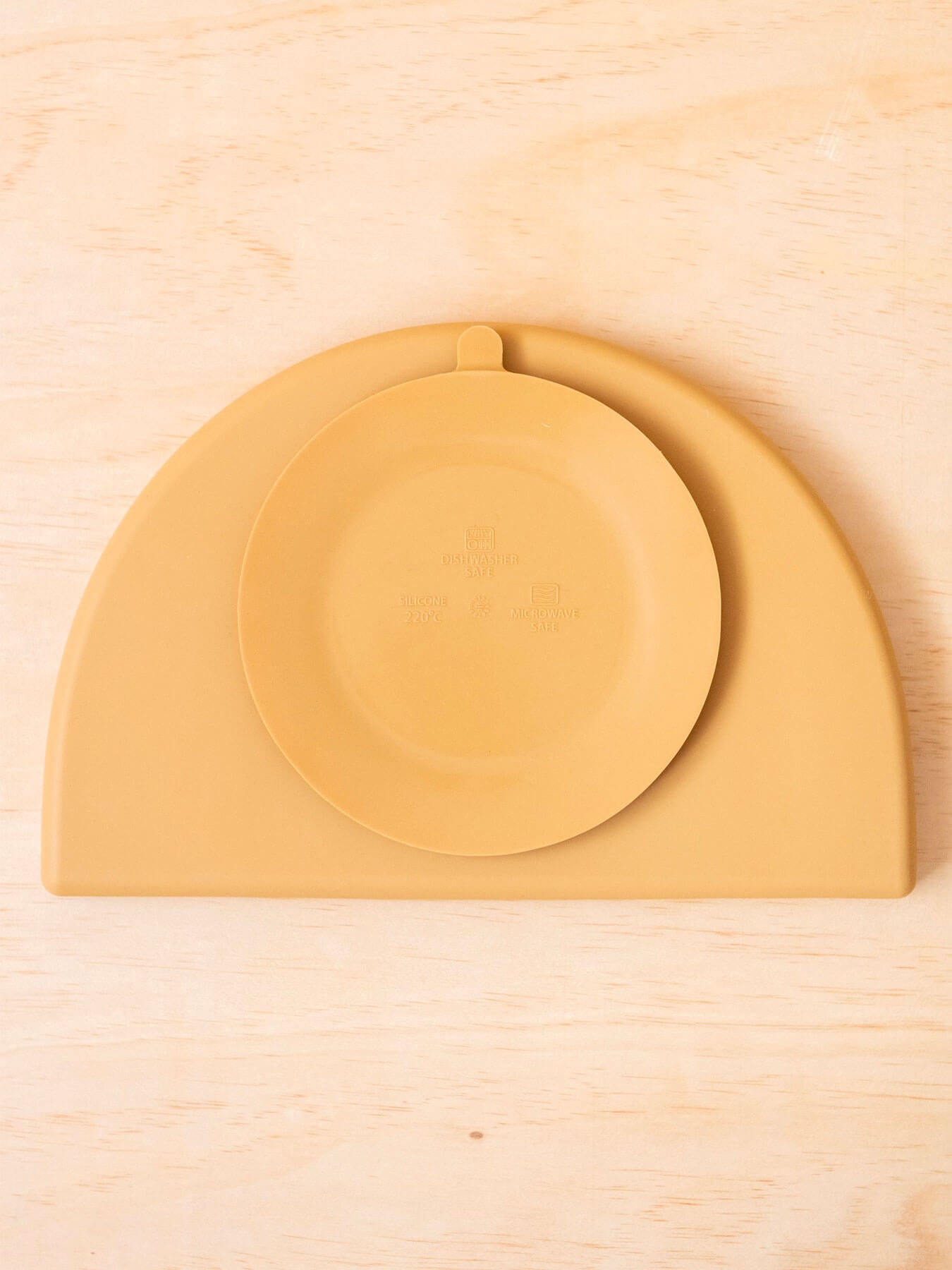 Silicone Divided Plate - Tan