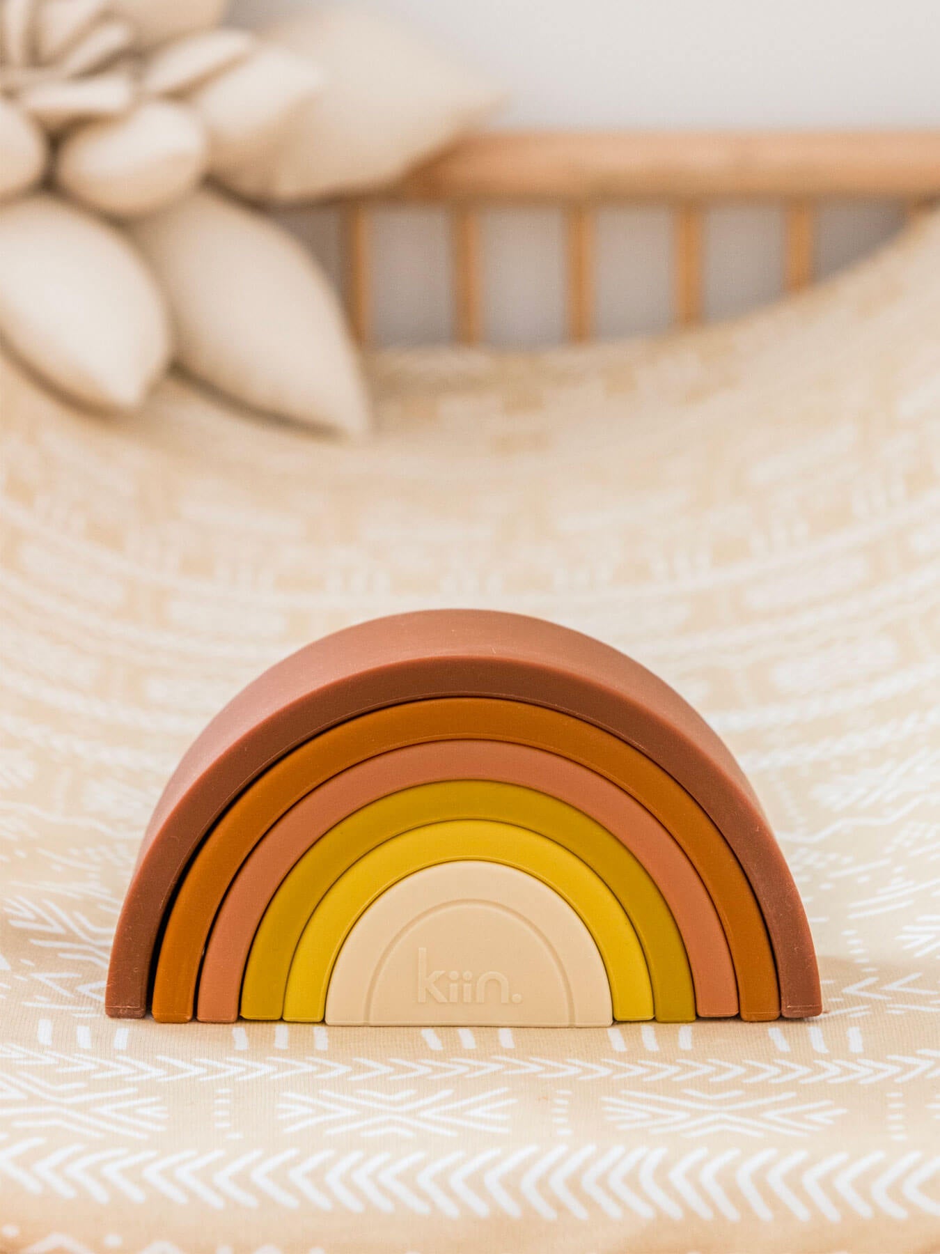 Silicone Rainbow Stacking Toy - Earthy