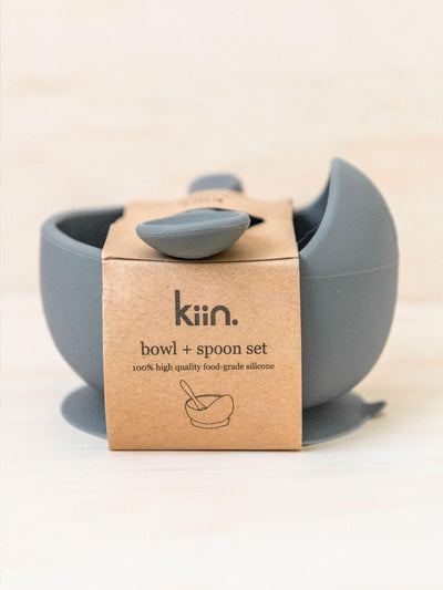 Silicone Bowl & Spoon Set - Cloud