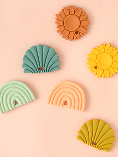 Silicone Sunflower Teether - Ginger