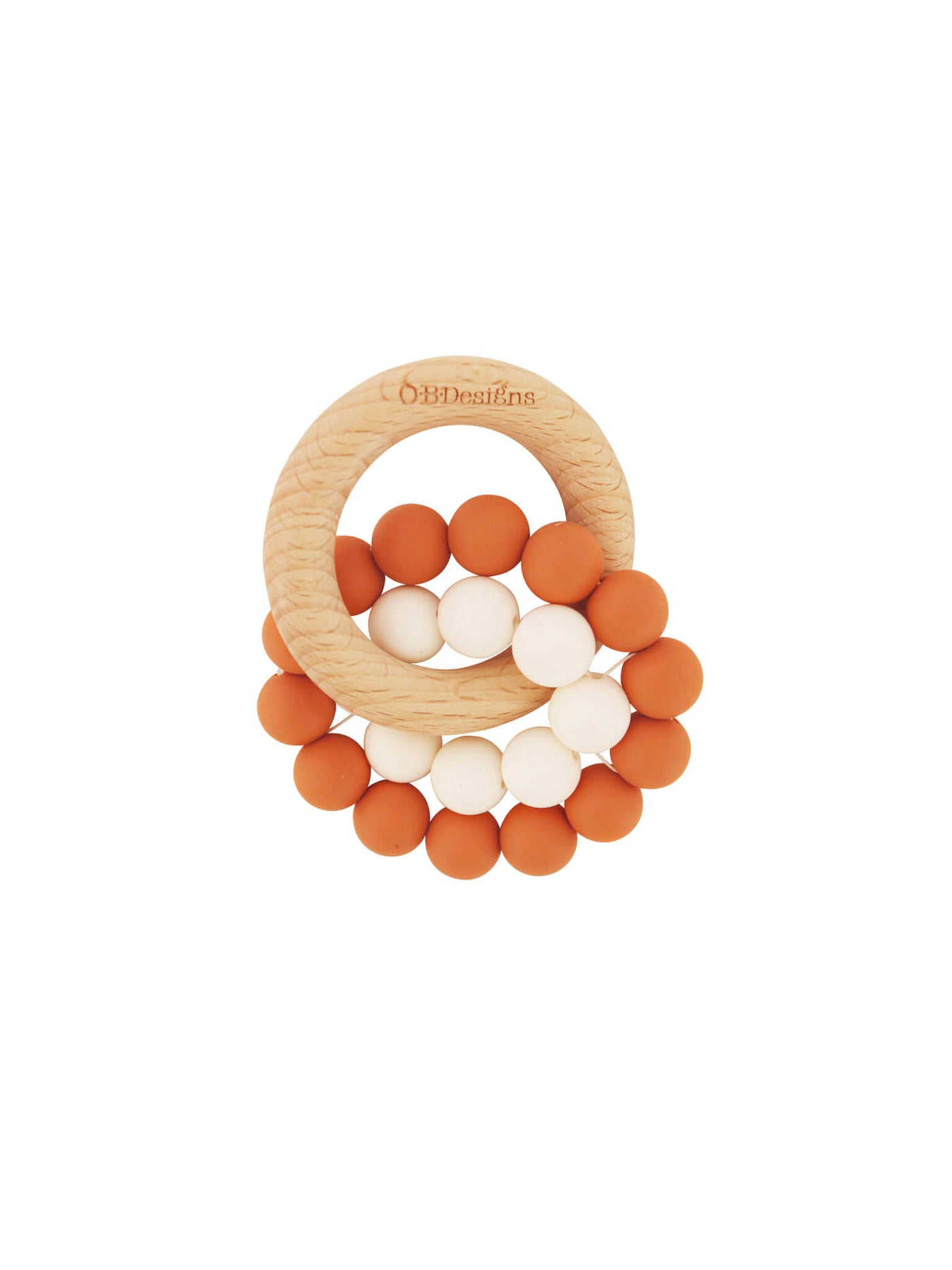 Organic Beechwood Silicone Teether - Cinnamon