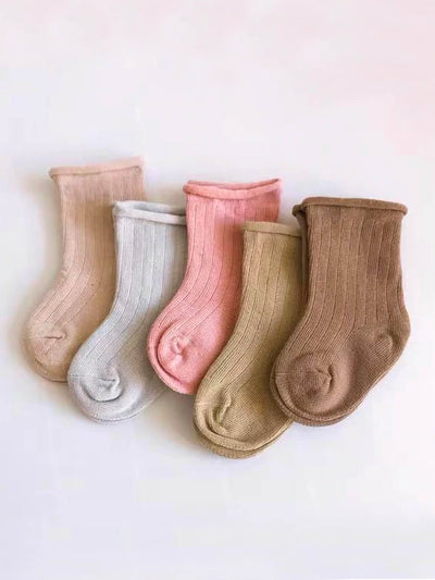 Ribbed Socks 5 Pack - Pastel